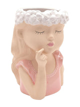 Next Widdop Beige Fingers on Lips Girl Ceramic Planter- Buy online at McGrocer