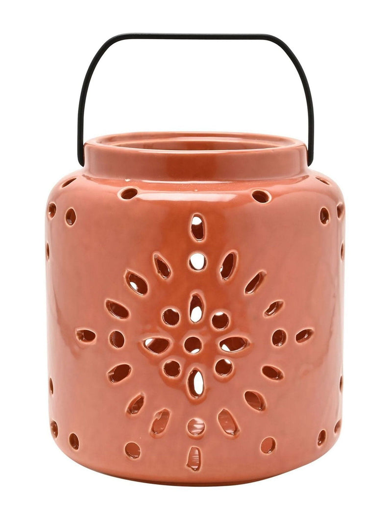 Widdop terracotta ceramic lantern 21.5cm height (British brand)