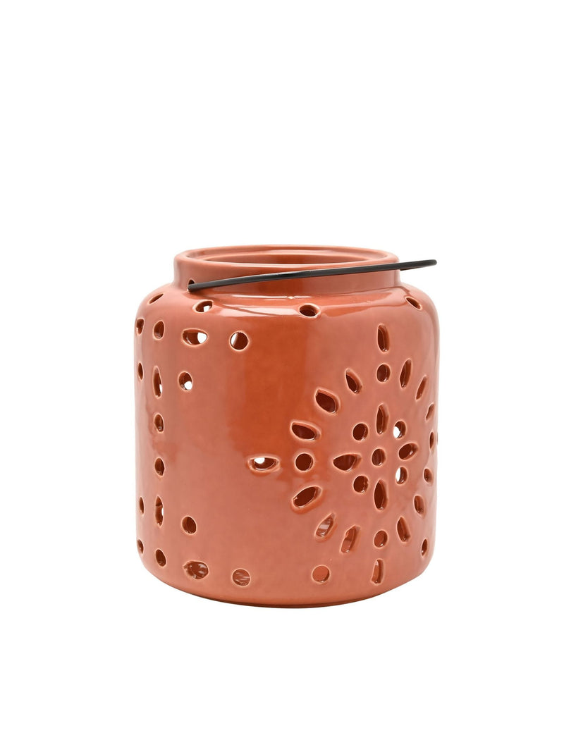 Widdop terracotta ceramic lantern 21.5cm height (British brand)