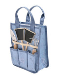 Widdop blue mini tote bag with garden tool set, UK version
