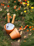 Widdop blue trowel and fork set wooden handles rustic gardening tool (British brand)