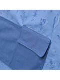 Widdop blue floral garden apron, imported from the UK