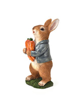 Next Country Living Widdop Brown Rabbit with Bunch of Carrots Garden Ornament 26.5cm Height- Buy online at McGrocer