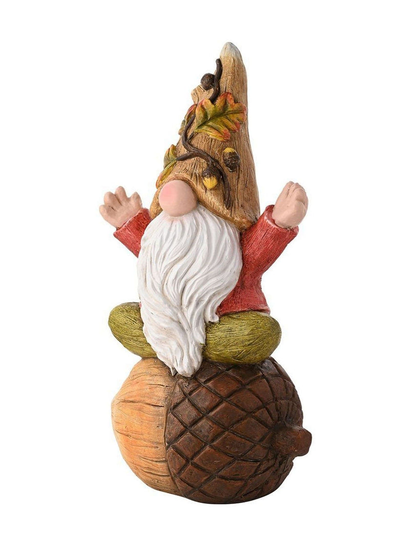 Widdop Brown autumnal gonk on acorn outdoor ornament 45cm height (British brand)
