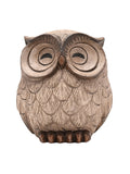 Widdop brown wood effect resin owl sleeping ornament 22x18x13cm (British brand)