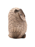 Widdop brown wood effect resin owl sleeping ornament 22x18x13cm (British brand)