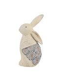 Widdop white resin rabbit figurine 26cm height (British brand)