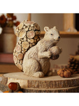 Next Widdop Brown Wood Effect Squirrel with Log Ornament Home Decoration Figurine 15cm- Buy online at McGrocer