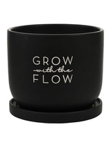 Next Widdop Black Grow With The Flow Ceramic Plant Pot- Buy online at McGrocer