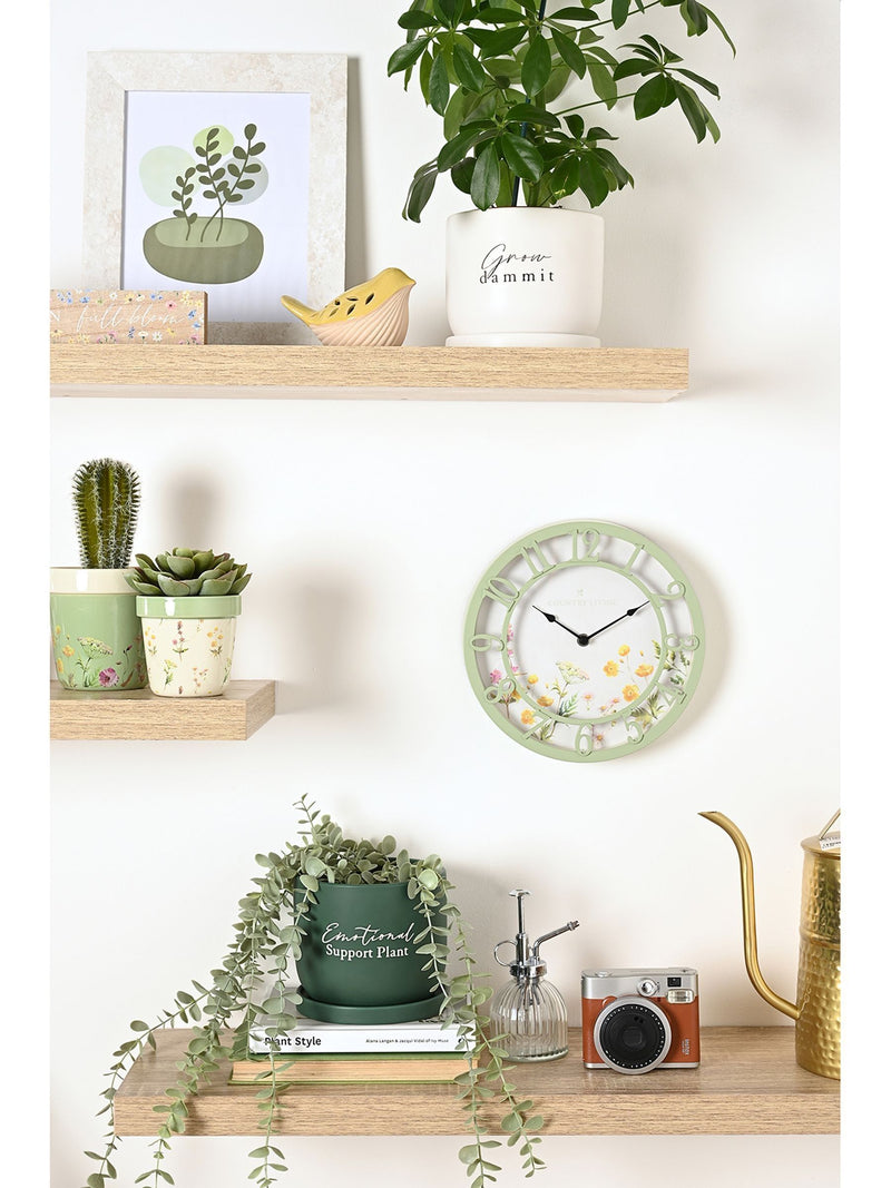 Widdop white ceramic plant pot with Grow Damn It inscription 14x16x16cm (British brand)