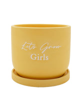 Next Widdop Yellow Ceramic Plant Pot Lets Grow Girls Decorative Planter 14cm- Buy online at McGrocer