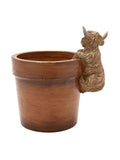 Widdop Brown Highland Cow plant pot 13cm - British product