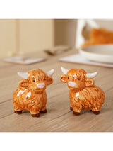 Next Widdop Brown Highland Cow Salt & Pepper Shakers 7cm Height- Buy online at McGrocer