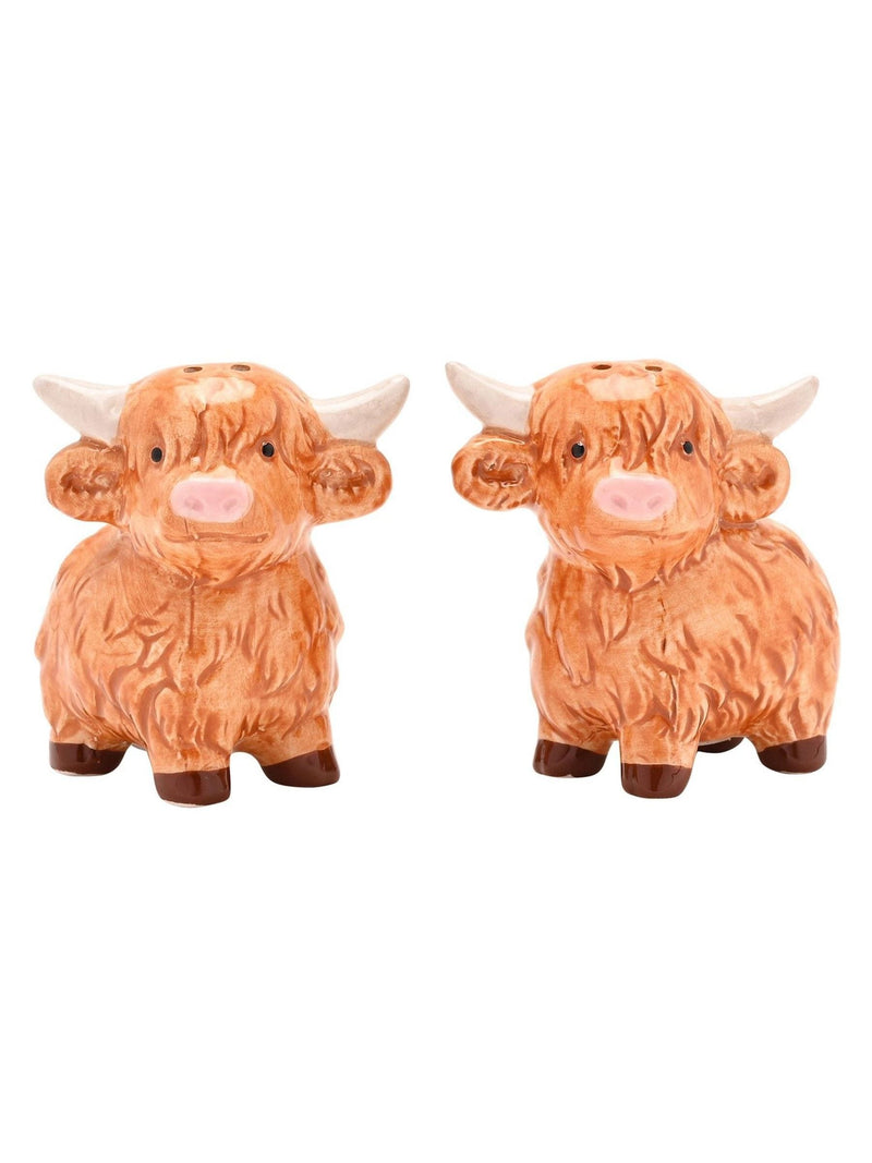 Widdop Highland Cow salt and pepper shakers 7cm height (British brand)