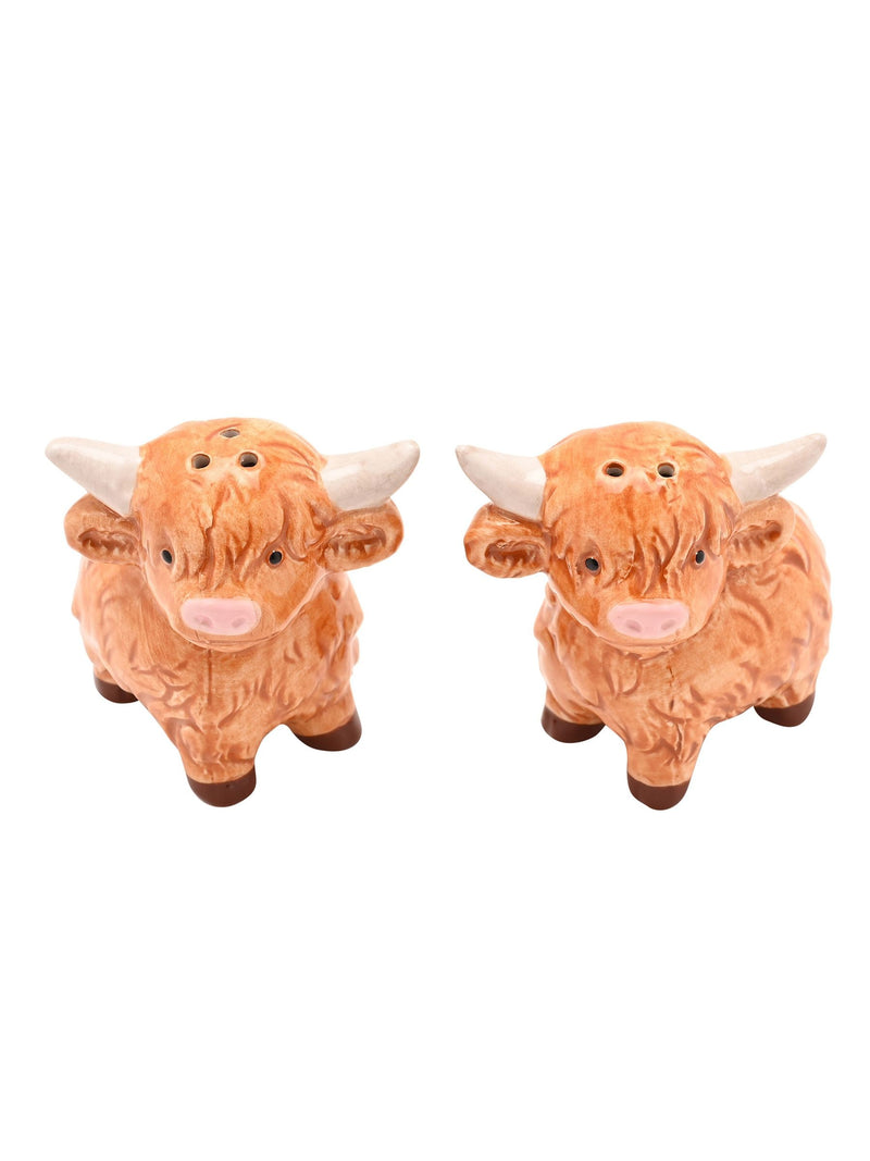 Widdop Highland Cow salt and pepper shakers 7cm height (British brand)