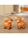 Widdop Highland Cow salt and pepper shakers 7cm height (British brand)