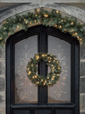 Lights4fun Pre Lit LED Outdoor Fir Garland 1.5m, UK version