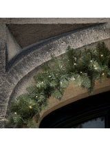 Lights4fun 1.5m Pre Lit LED Outdoor Fir Garland