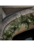 Lights4fun 1.5m Pre Lit LED Outdoor Fir Garland