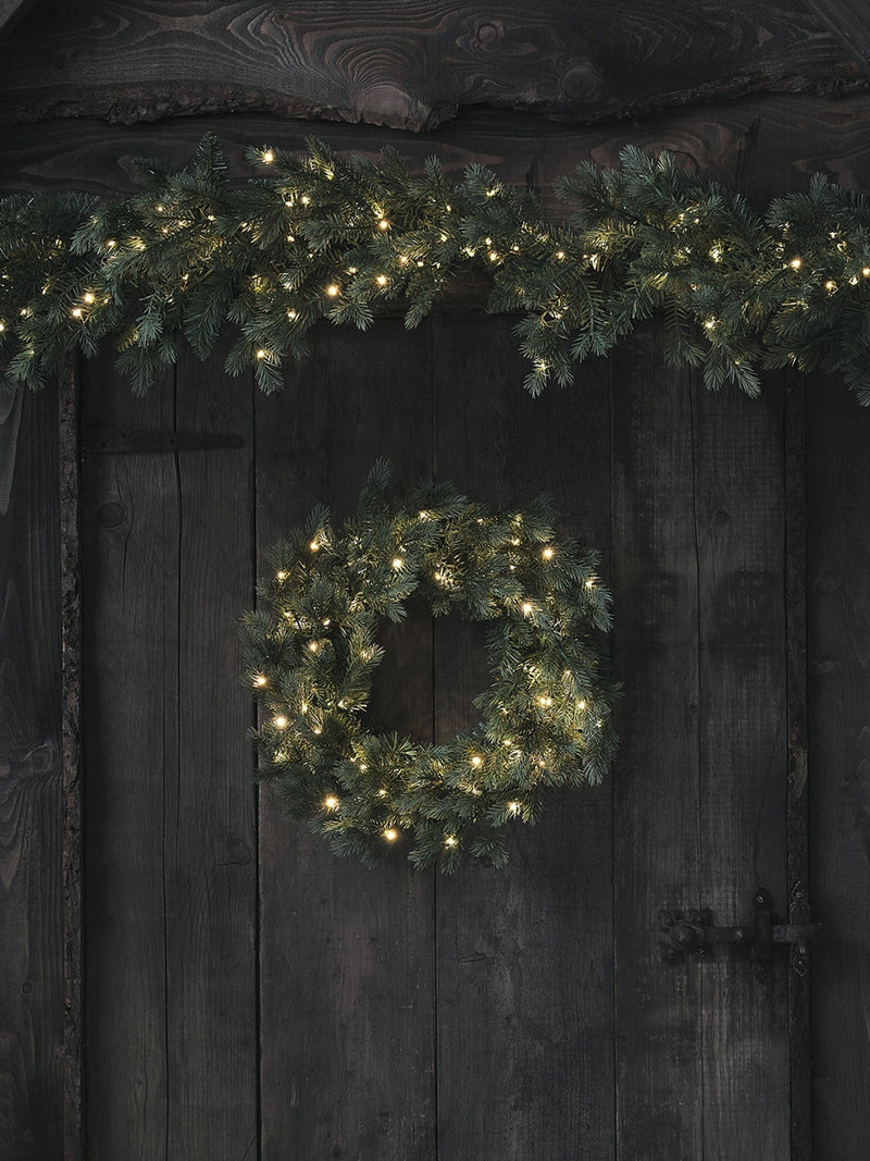 Lights4fun Dual Colour LED Christmas Garland 1.5m, UK version
