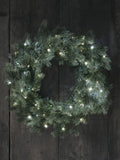 Lights4fun dual colour micro LED Christmas wreath 50cm (British brand)
