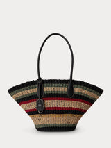 Next Polo Ralph Lauren Multi Stripe Bellport Basket Weave Tote Bag- Buy online at McGrocer