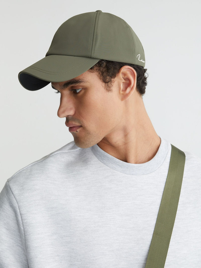Reiss khaki green Caleb technical baseball hat, imported from the UK