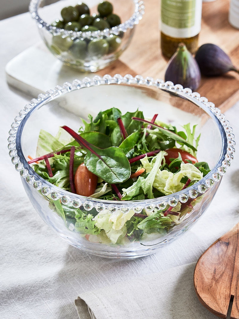 Dibor clear large Bella Perle glass bowl, imported from the UK