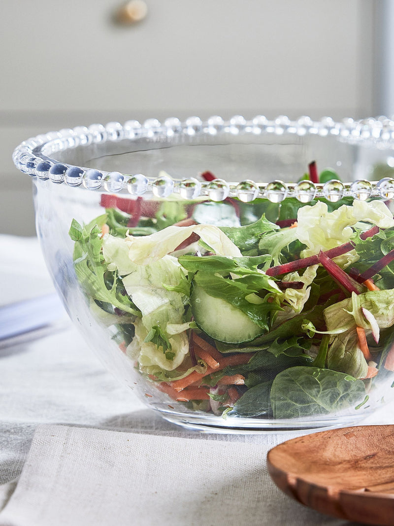 Dibor clear large Bella Perle glass bowl, imported from the UK