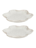 Dibor set of 2 white snowflake side plates - British product