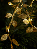 Dibor pre-lit leaf garland golden leaves 200cm, imported from the UK