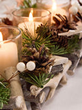 Dibor Nordic tealight holder trio festive decoration - British product