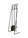 Dibor black pewter antique fire set with 3 tools - British product