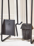 Dibor black pewter antique fire set with 3 tools - British product