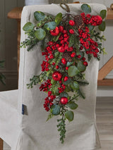 Next Dibor Berries and Baubles Pre-Lit Christmas Swag 70cm- Buy online at McGrocer