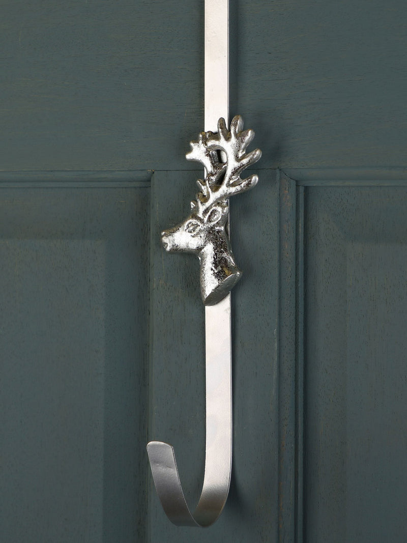 Dibor deer wreath hanger for UPVC and wooden doors, British brand