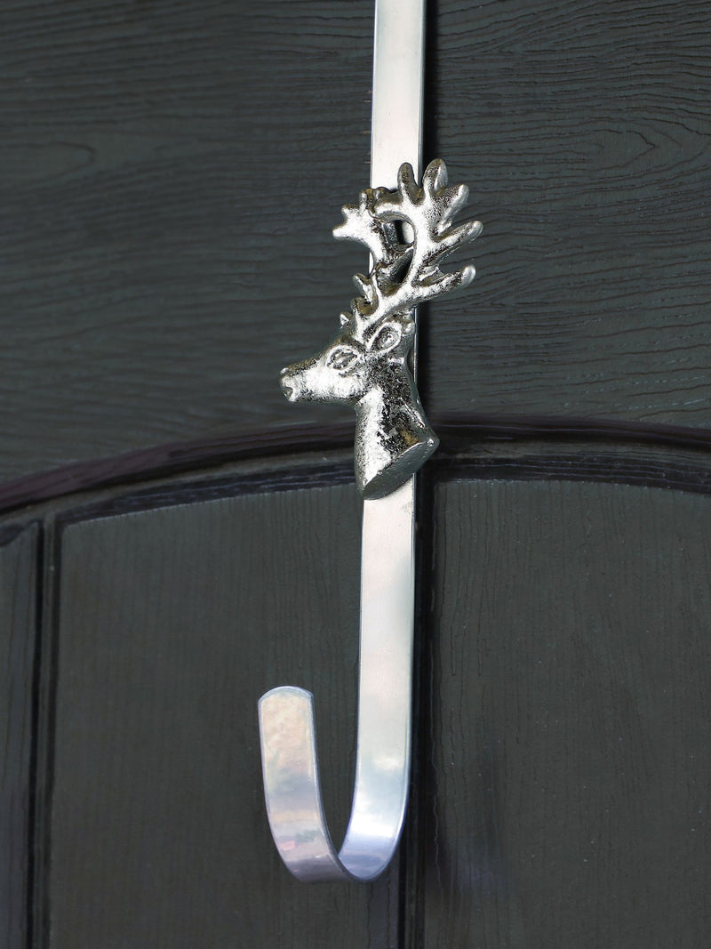 Dibor deer wreath hanger for UPVC and wooden doors, British brand