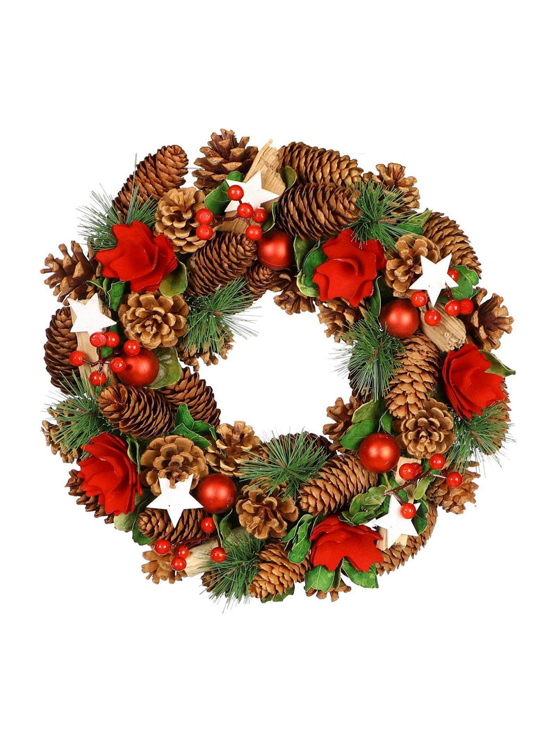 Dibor Stars and Roses winter wreath 35cm, UK version