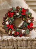 Dibor Stars and Roses winter wreath 35cm, UK version