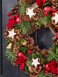Dibor Stars and Roses winter wreath 35cm, UK version