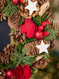 Dibor Stars and Roses winter wreath 35cm, UK version