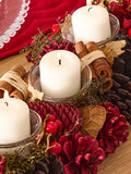 Dibor cinnamon pine candle holder trio, imported from the UK