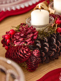 Dibor cinnamon pine candle holder trio, imported from the UK