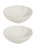 Dibor white ceramic snowflake bowls set of 2 - British product