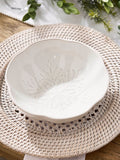 Dibor white ceramic snowflake bowls set of 2 - British product