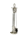 Dibor fire set in silver nickel polished finish, imported from the UK