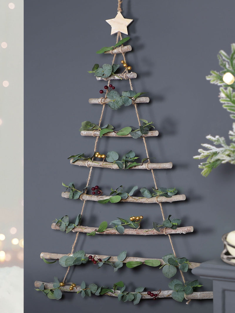 Dibor eucalyptus Christmas tree ladder wall hanging - British product
