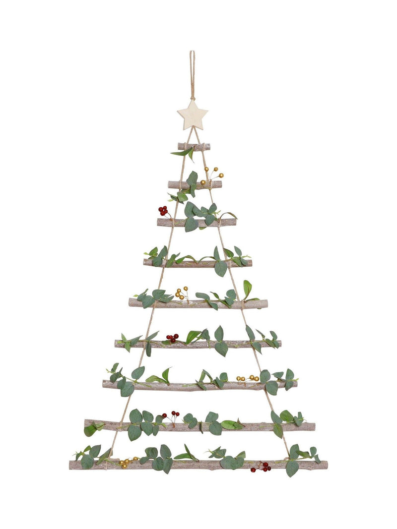 Dibor eucalyptus Christmas tree ladder wall hanging - British product