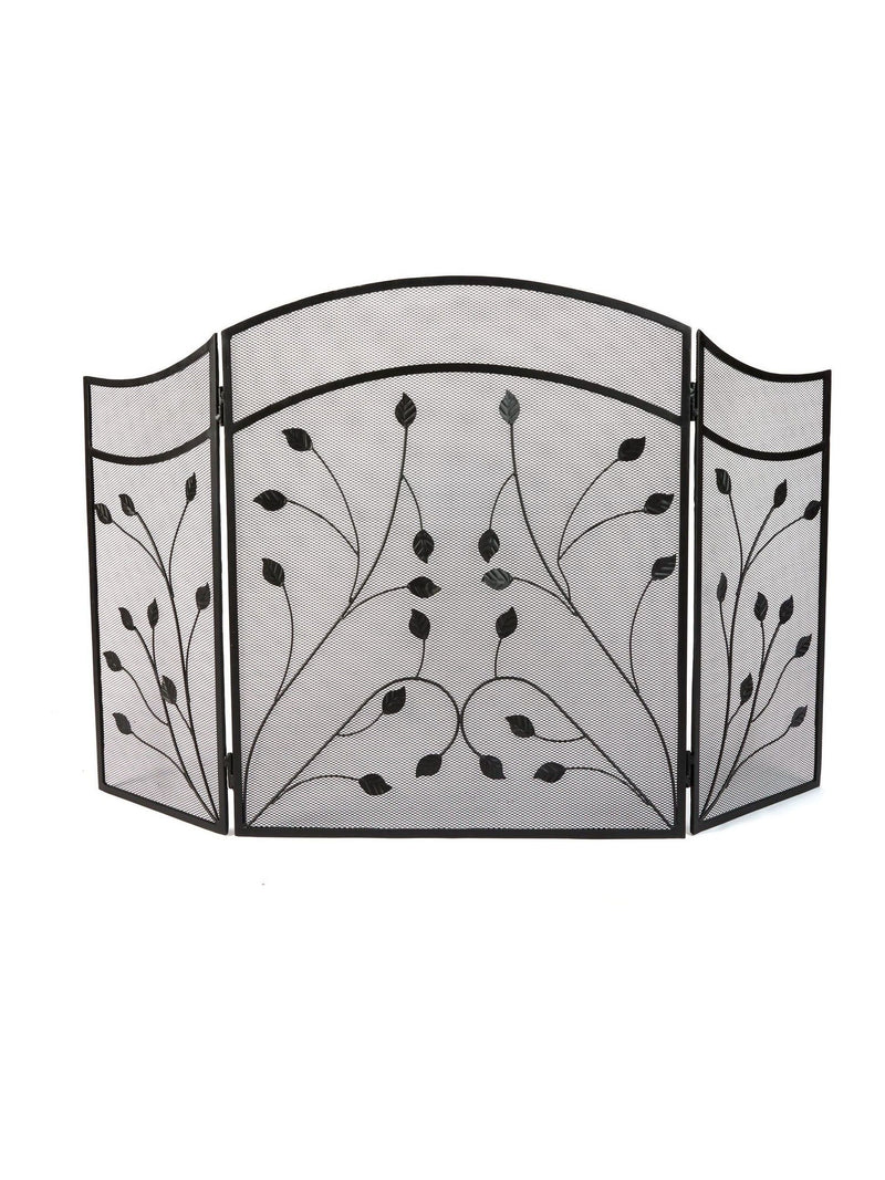 Dibor black leaf vine three fold firescreen - British product