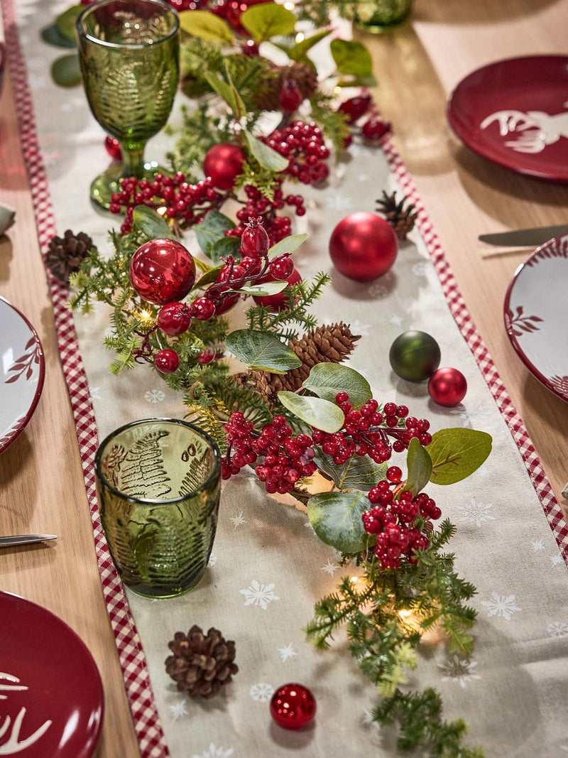 Dibor PreLit Christmas Garland 150cm, imported from the UK